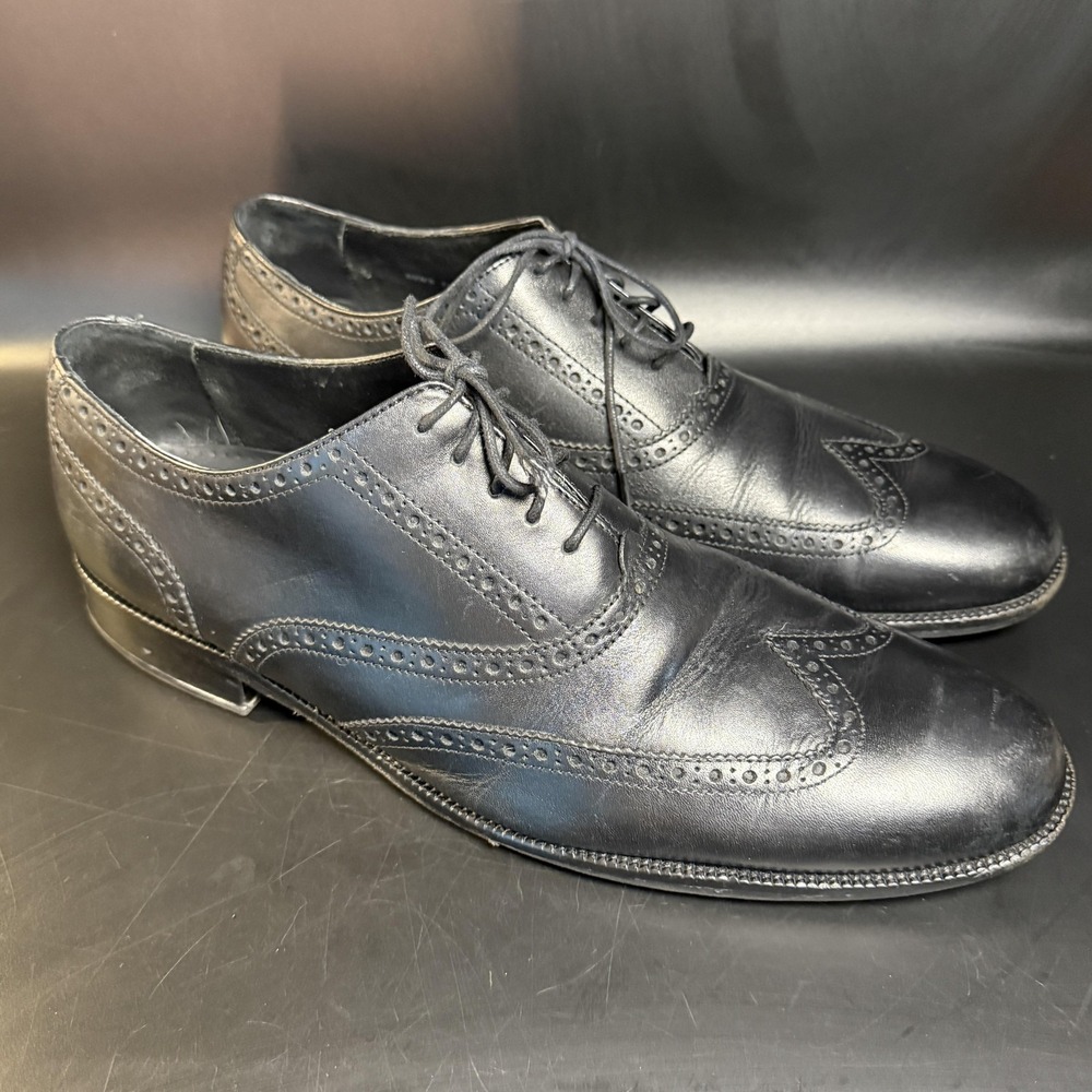 Cole Haan Cambridge Wing Oxford C12209 Black Leather Dress Shoes Mens Size 13 M